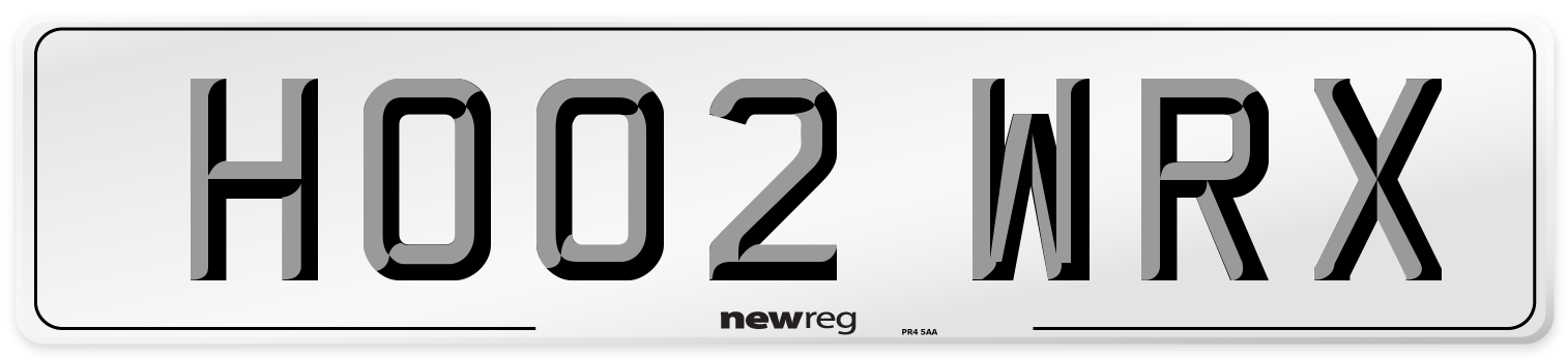 HO02 WRX Number Plate from New Reg